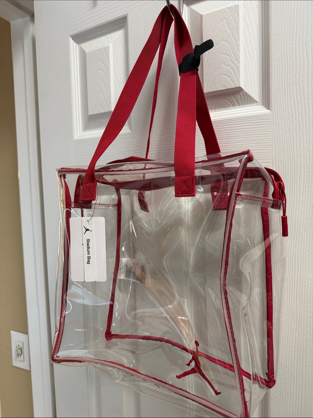Nike Jordan Stadium Tote 14L Bag / Red-Trim - NWT